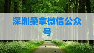 深圳桑拿微信公众号