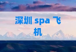 深圳 spa 飞机