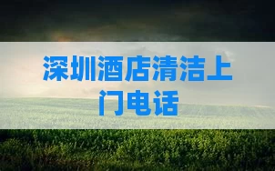 深圳酒店清洁上门电话