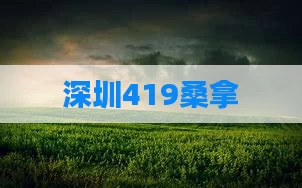深圳419桑拿