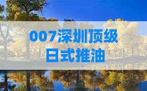 007深圳顶级日式推油