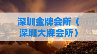 深圳金牌会所(深圳大牌会所)