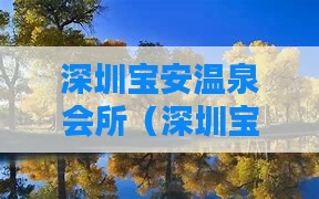 深圳宝安温泉会所（深圳宝安温泉会所价格）