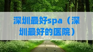 深圳最好spa（深圳最好的医院）