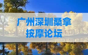 广州深圳桑拿按摩论坛